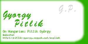gyorgy pitlik business card